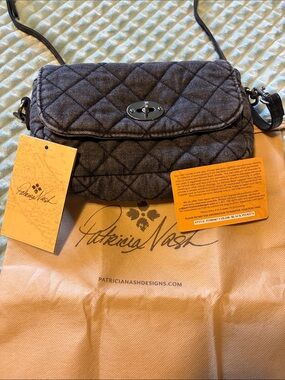 NWT PATRICIA NASH Black Quilted Bonny Crossbody